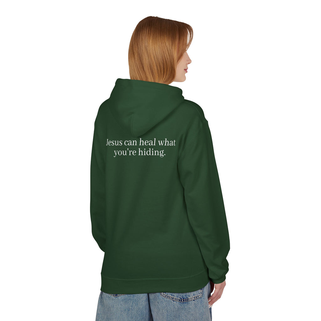 Jesus Can Heal What You're Hiding Unisex Hoodie