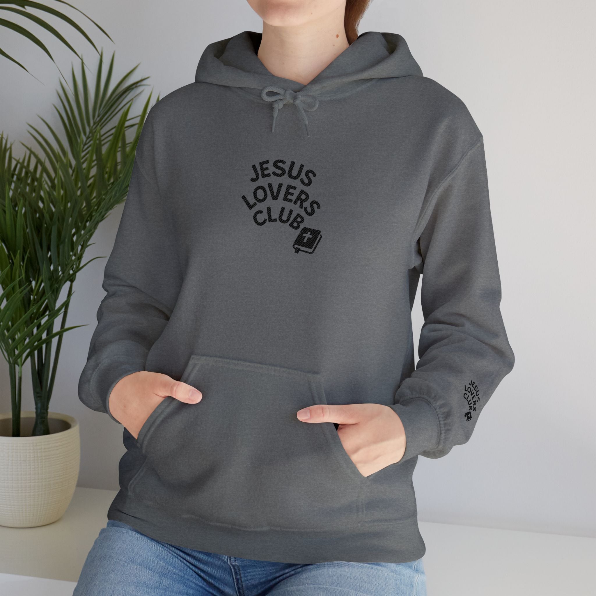 Jesus Lovers Club Embroidered Hoodie