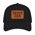 Trust God Leather Patch Baseball Cap