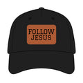 Follow Jesus Leather Patch Baseball Cap
